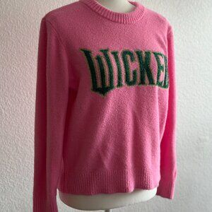 Wicked Pink Fuzzy Knit Sweater – Size Small